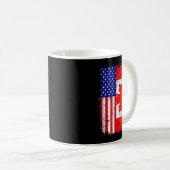 Mug Drapeau canadien américain Amérique Canada Patriot (Devant droit)