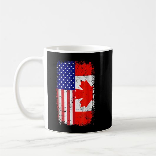 Mug Drapeau canadien américain Amérique Canada Patriot (Gauche)