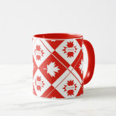 Mug Drapeau canadien avec feuilles d'érable (Devant droit)