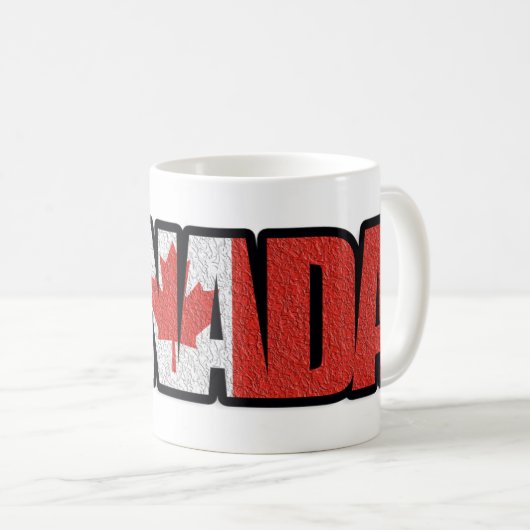 Mug Drapeau canadien de feuille d'érable (Devant droit)