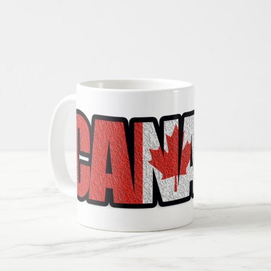 Mug Drapeau canadien de feuille d'érable (Devant gauche)