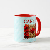 Mug Drapeau canadien de la feuille d'érable d'automne (Devant droit)