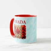 Mug Drapeau canadien de la feuille d'érable d'automne (Devant gauche)