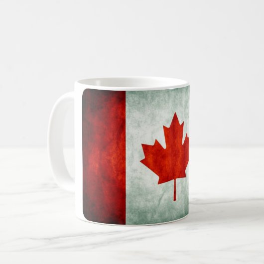 Mug Drapeau canadien en détresse (Devant gauche)