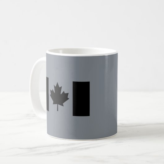 Mug Drapeau canadien en style noir (Devant gauche)