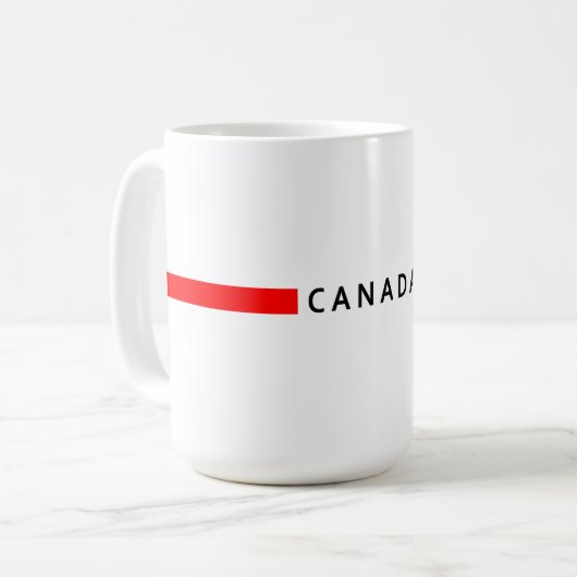 Mug drapeau canadien minimaliste (Devant gauche)