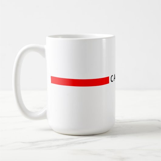 Mug drapeau canadien minimaliste (Gauche)