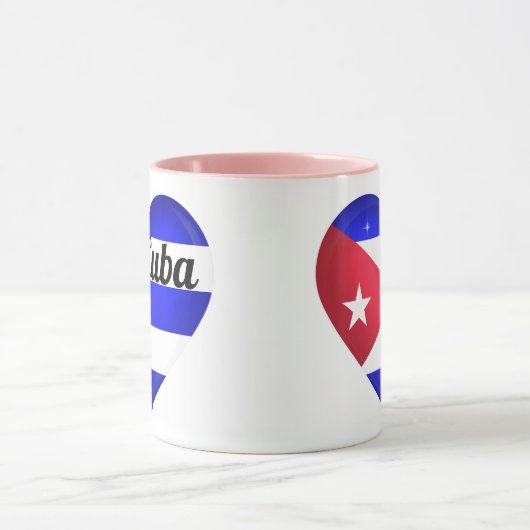 Mug Drapeau cardiaque cubain (Centre)