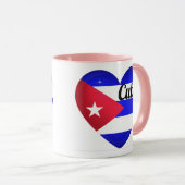 Mug Drapeau cardiaque cubain (Devant droit)