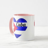 Mug Drapeau cardiaque cubain (Devant gauche)
