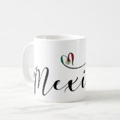 Mug Drapeau cardiaque du Mexique, Mexicanos (Devant gauche)