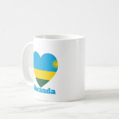 Mug Drapeau cardiaque du Rwanda (Devant gauche)