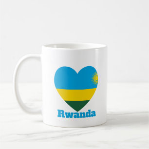 Mug Drapeau cardiaque du Rwanda