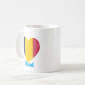 Mug Drapeau cardiaque du Tchad (Devant gauche)