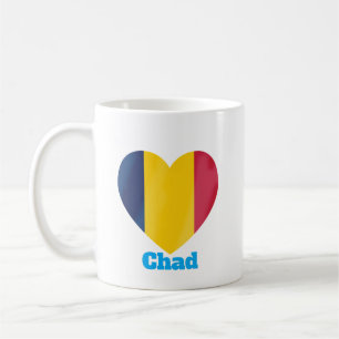 Mug Drapeau cardiaque du Tchad