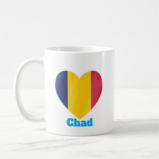 Mug Drapeau cardiaque du Tchad (Gauche)