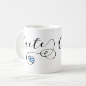 Mug Drapeau cardiaque en Crète, Grèce, Crétois (Devant gauche)