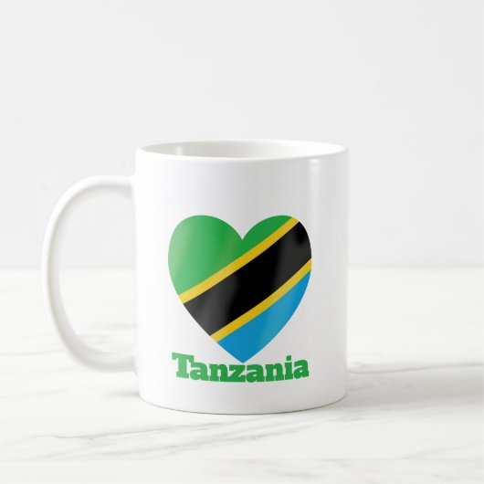 Mug Drapeau cardiaque en Tanzanie (Gauche)