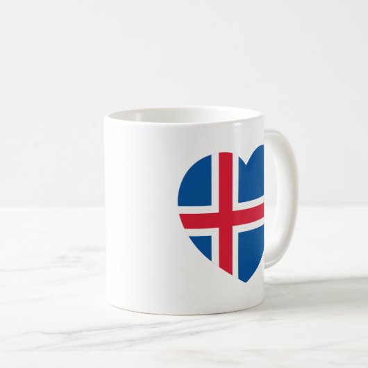 Mug Drapeau cardiaque islandais (Devant droit)
