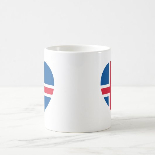 Mug Drapeau cardiaque islandais (Centre)