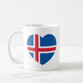 Mug Drapeau cardiaque islandais (Gauche)
