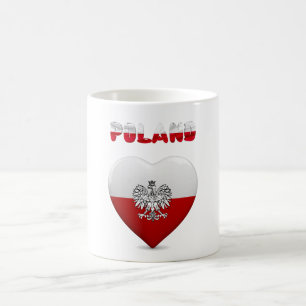 Mug Drapeau cardiaque polonais