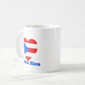 Mug Drapeau cardiaque Porto Rico (Devant gauche)