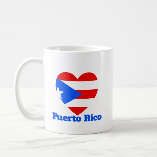 Mug Drapeau cardiaque Porto Rico (Gauche)