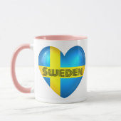 Mug Drapeau cardiaque Suède (Gauche)