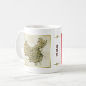 Mug Drapeau + Carte de Chine (Devant gauche)