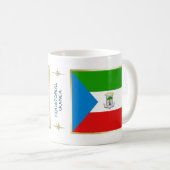 Mug Drapeau + Carte de la Guinée Équatoriale (Devant droit)