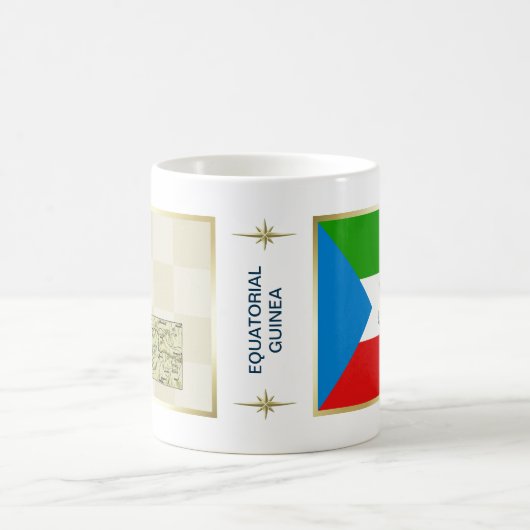 Mug Drapeau + Carte de la Guinée Équatoriale (Centre)