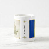Mug Drapeau + Carte de Roumanie (Centre)
