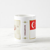 Mug Drapeau + Carte de Singapour (Centre)