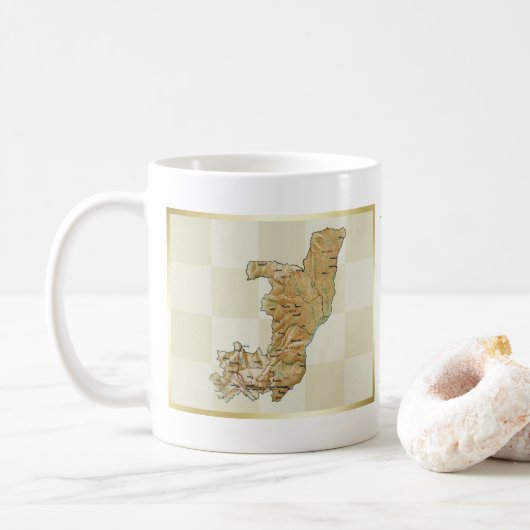 Mug Drapeau + Carte du Congo-Brazzaville (Avec donut)
