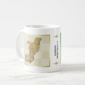 Mug Drapeau + Carte du Congo-Brazzaville (Devant gauche)