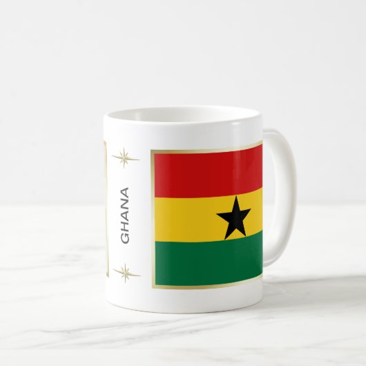 Mug Drapeau + Carte du Ghana (Devant droit)