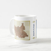 Mug Drapeau + Carte du Soudan du Sud (Devant gauche)
