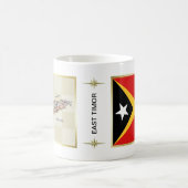 Mug Drapeau + Carte du Timor oriental (Centre)