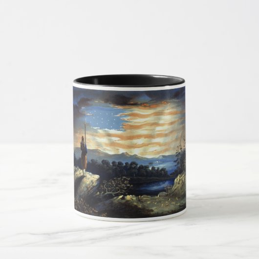 Mug Drapeau céleste américain dans le ciel, Guerre civ (Centre)