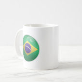Mug Drapeau Cercle Brillant Brésil  (Devant gauche)