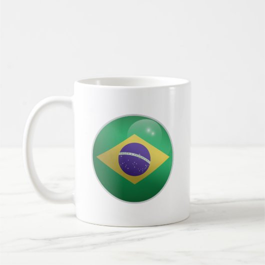Mug Drapeau Cercle Brillant Brésil  (Gauche)