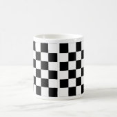 Mug Drapeau Checkered noir et blanc d'emballage (Centre)
