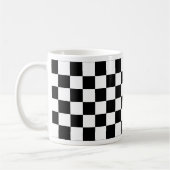 Mug Drapeau Checkered noir et blanc d'emballage (Gauche)