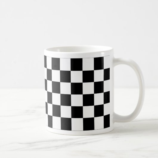 Mug Drapeau Checkered noir et blanc d'emballage (Droite)