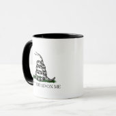 Mug Drapeau classique Fuzzy Express® Gadsden noir blan (Devant gauche)