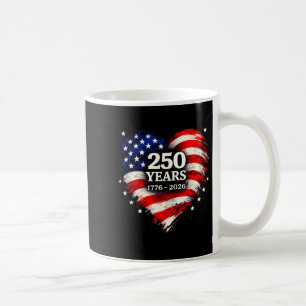 Mug Drapeau cœur 250 ans de conception de liberté usa 