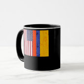 Mug Drapeau colombien américain, fierté du patrimoine (Devant gauche)