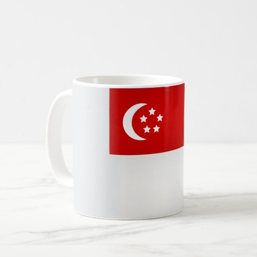 Mug Drapeau cool de Singapour (Devant gauche)