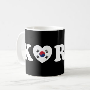Mug Drapeau coréen Love Heart